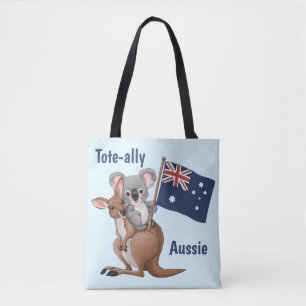 Kangaroo and Koala Tote Bag