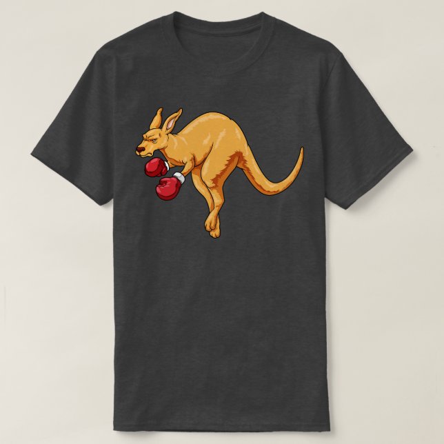 Kangaroo as boxer with boxing gloves 1 T-Shirt (Design Front)