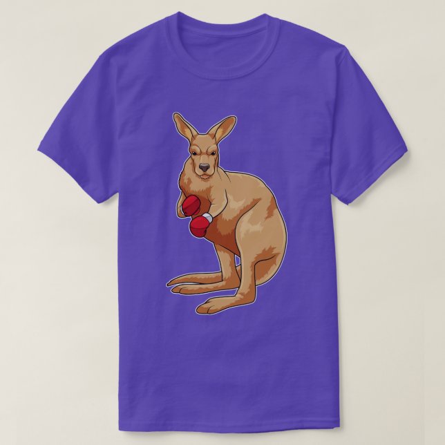 Kangaroo as Boxer with Boxing gloves T-Shirt (Design Front)
