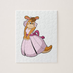 Kangaroo as Bride with Wedding dress Jigsaw Puzzle