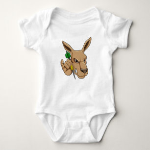Kangaroo as Dart player with Dart Baby Bodysuit