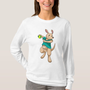 Kangaroo as Handball player with Handball T-Shirt