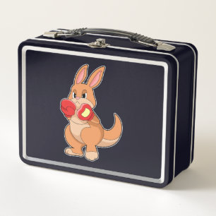 Kangaroo at Boxing with Boxing gloves Metal Lunch Box