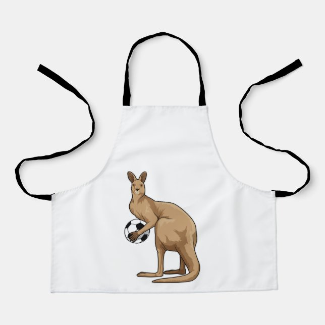 Kangaroo at Soccer Sports Apron (Front)