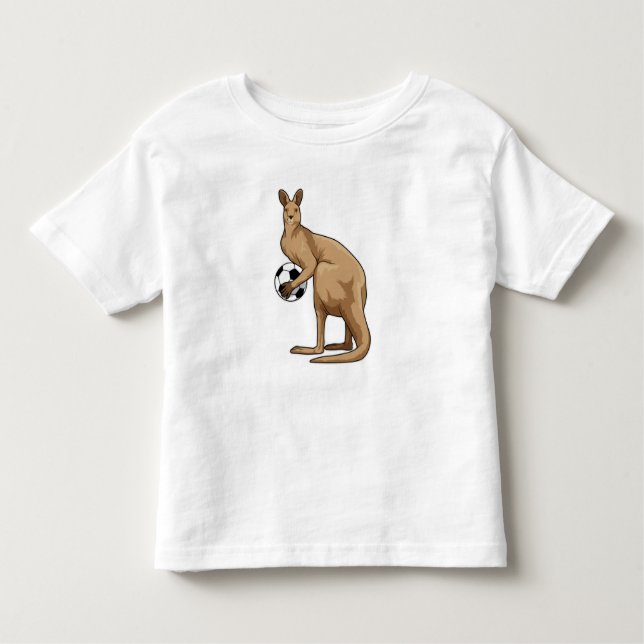 Kangaroo at Soccer Sports Toddler T-Shirt (Front)