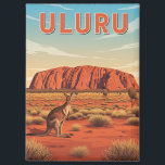 Kangaroo at Uluru Australia Magnet<br><div class="desc">Uluru, also known as Ayers Rock, is one of Australia’s most iconic natural landmarks and a deeply sacred site for the Anangu people, the traditional custodians of the land. Rising 348 metres above the surrounding red desert plains in the Northern Territory, Uluru is a massive sandstone monolith formed over 500...</div>