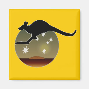 Kangaroo Aussie Icon Magnet