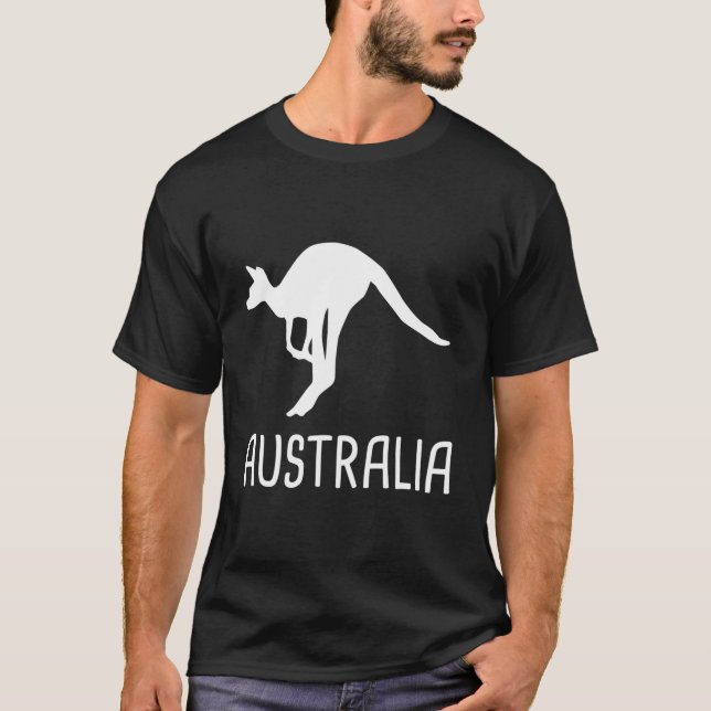 Kangaroo Aussie Roo Australia T-Shirt (Front)