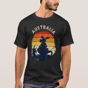 Kangaroo Australia Animal Aussie Retro Australia T-Shirt