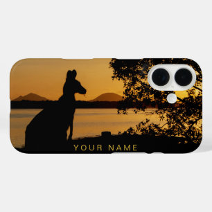Kangaroo Australia Black & Gold Sunset Silhouette  iPhone 16 Case