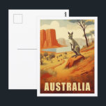 Kangaroo Australia Famous Vintage Travel Place Postcard<br><div class="desc">Kangaroo Australia Vintage Famous Travel Place</div>