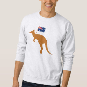 kangaroo australia flag ash sweatshirt