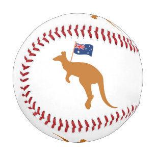 kangaroo australia flag baseball