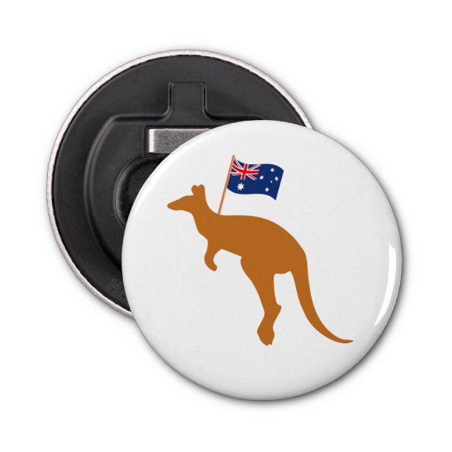 kangaroo australia flag bottle opener (Front)