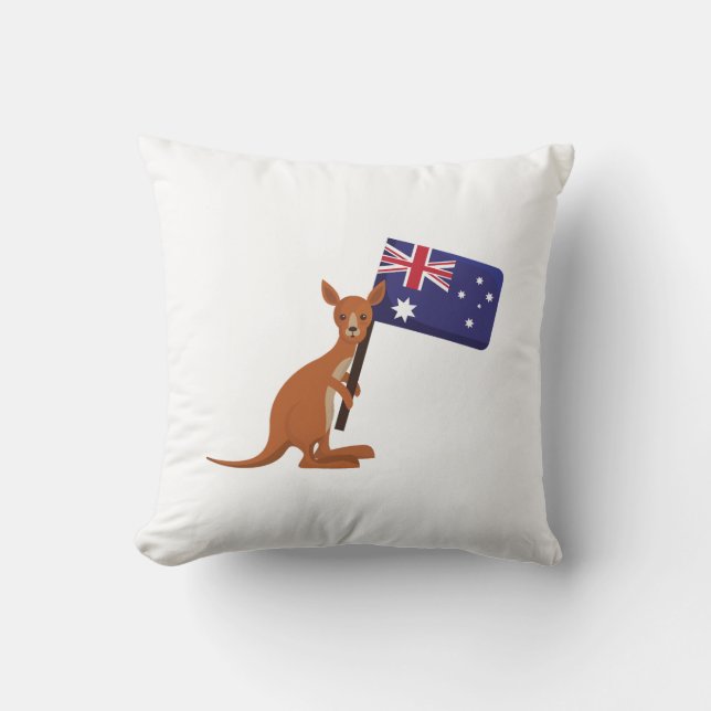 kangaroo australia flag cushion (Front)