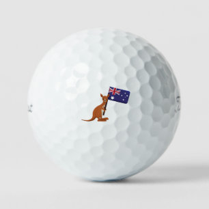kangaroo australia flag golf balls