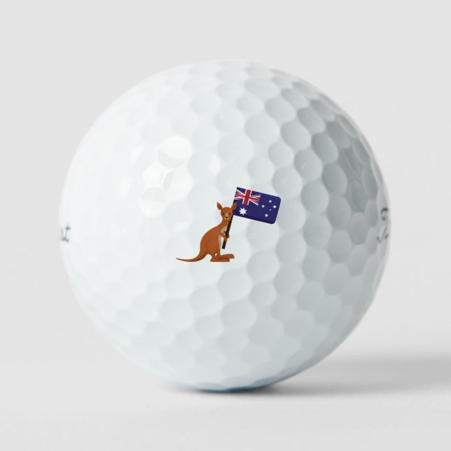 kangaroo australia flag golf balls (Front)