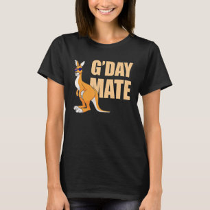 Kangaroo Australia G'Day Mate Australian Symbol T-Shirt