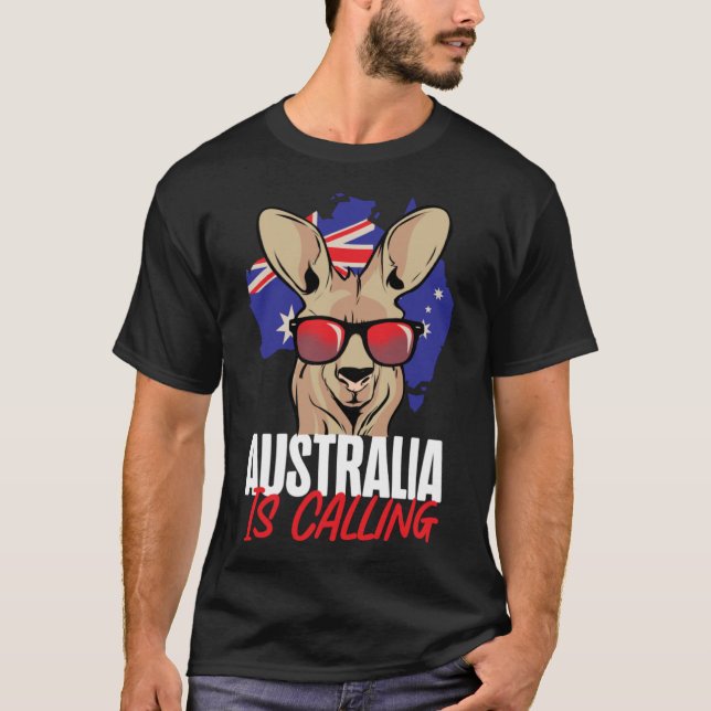 Kangaroo Australia Is Calling T-Shirt (Front)