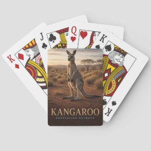 Kangaroo Australian Outback Wildlife ANIMAL Playing Cards