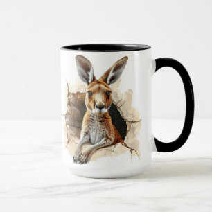kangaroo background mug