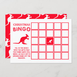 Kangaroo Beer, Australian Christmas Bingo Card