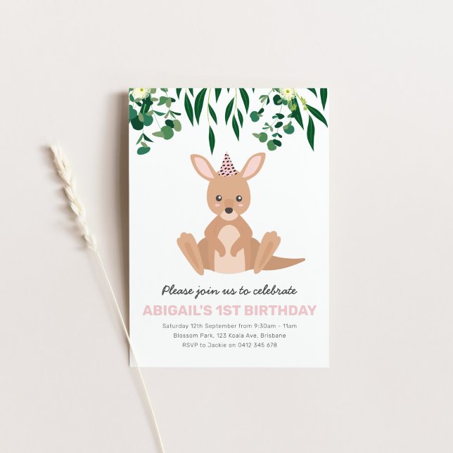 Kangaroo Birthday Party Invitation (Creator Uploaded)