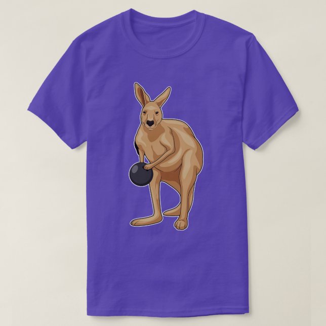 Kangaroo Bowling Bowling ball T-Shirt (Design Front)