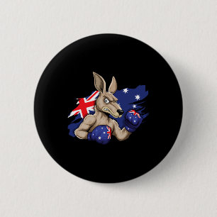 Kangaroo Boxer Boxing Australian Flag Love Austral 6 Cm Round Badge