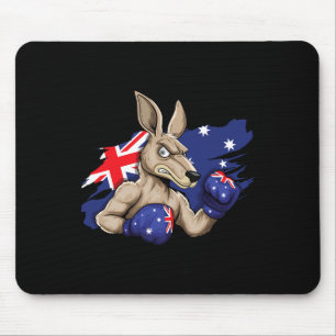 Kangaroo Boxer Boxing Australian Flag Love Austral Mouse Pad