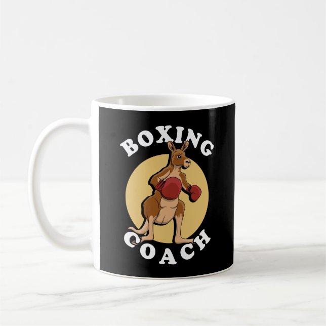 Kangaroo Boxing Coach Coffee Mug (Left)
