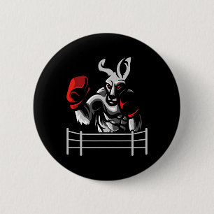 Kangaroo - Boxing Kickboxer Boxer Kickboxing Fan 6 Cm Round Badge