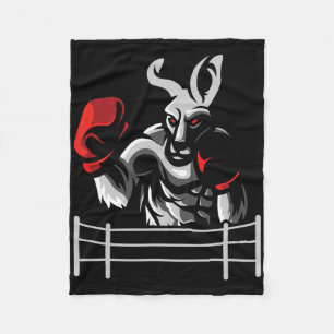 Kangaroo - Boxing Kickboxer Boxer Kickboxing Fan  Fleece Blanket