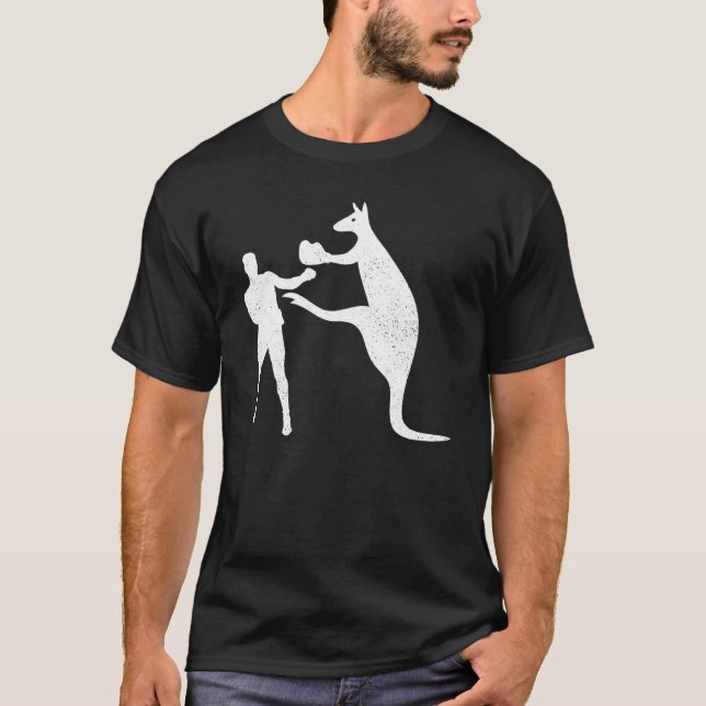 Kangaroo Boxing Tee Australian Proud (Front)