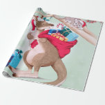 Kangaroo Christmas - Australian Christmas Art Wrapping Paper<br><div class="desc">Australian native animals Christmas art.</div>