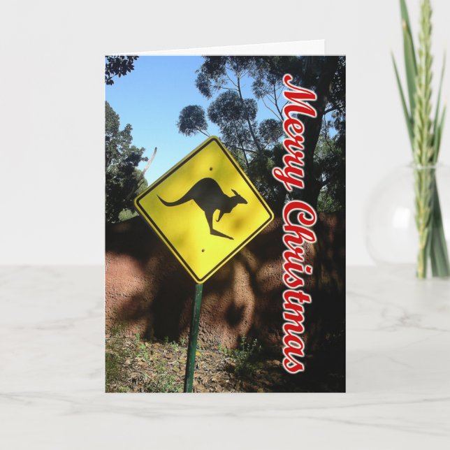 Kangaroo Christmas Holiday Card (Front)