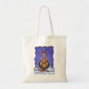 Kangaroo Christmas Starry Night Tote Bag