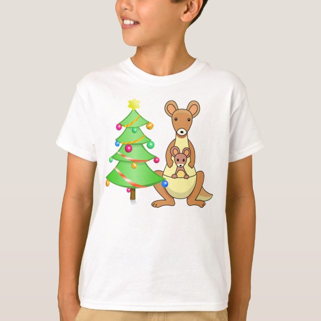 Kangaroo Christmas T-Shirt (Front)