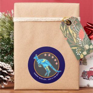 kangaroo classic round sticker