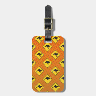 Kangaroo Crossing Luggage Tag