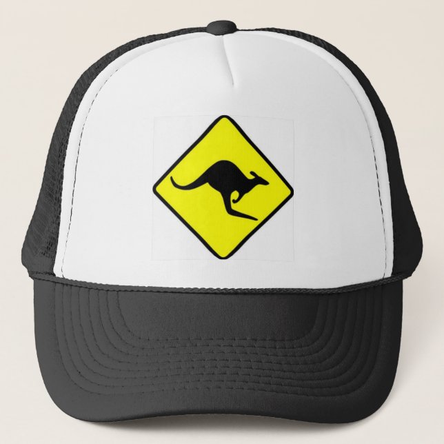 Kangaroo Crossing Trucker Hat (Front)