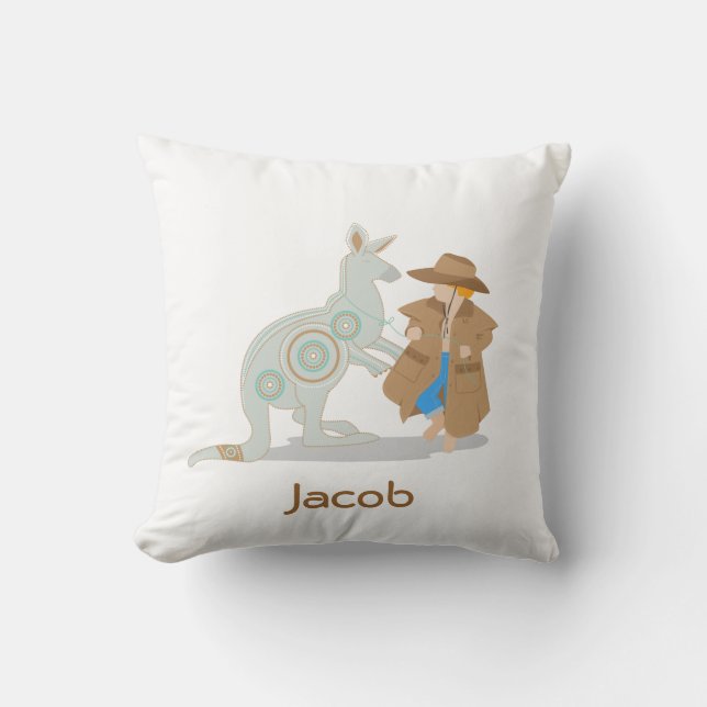 Kangaroo customisable pillow (Front)