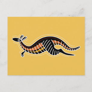 Kangaroo Dotted Design Postcard