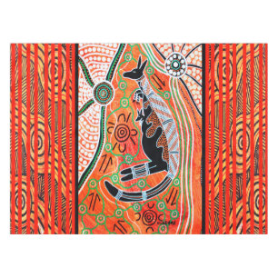 Kangaroo Dreaming Aboriginal Art Tablecloth