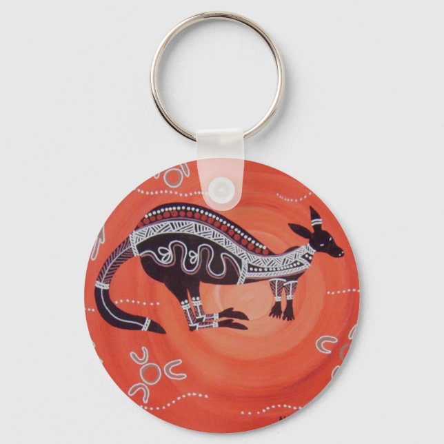 Kangaroo Dreaming Key Ring (Front)