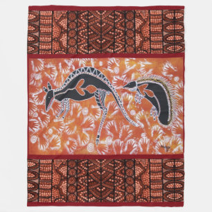 Kangaroo & Echidna Fleece Blanket
