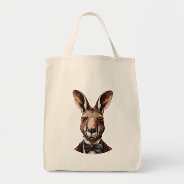 Kangaroo Face Tote Bag (Front)