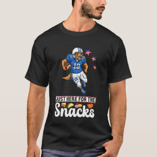 Kangaroo Football Player Just Here for The Snacks  T-Shirt