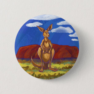 Kangaroo Gifts & Accessories 6 Cm Round Badge