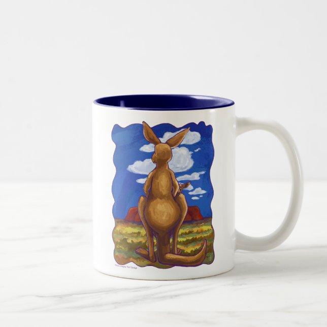 Kangaroo Gifts & Accessories Two-Tone Coffee Mug (Right)